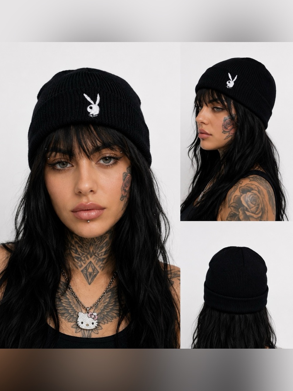 Playboy X MissGuided Black Beanie Hat New With Tags